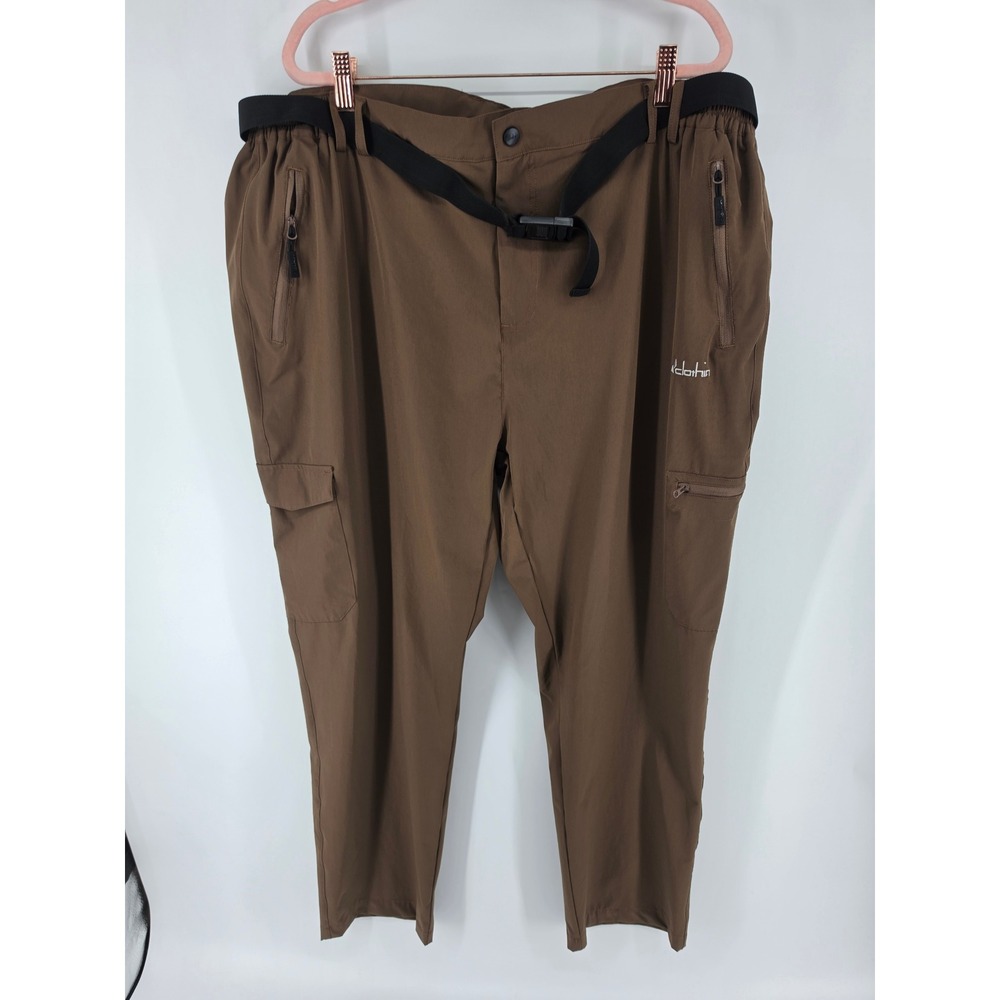 Clothin Mens Hiking Cargo Pants Brown CP13210M Stretch Outdoor Trousers 2XL/30L